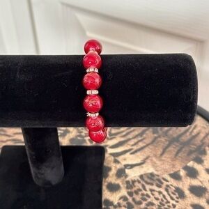 NWT Red Crackle Bracelet